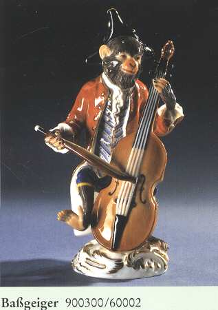 Monkey Band-Meissen Bass Fiddle Player - No Box