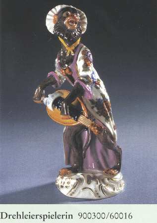 Monkey Band-Meissen Lyre Player - No Box