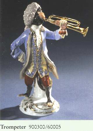 Monkey Band-Meissen Trumpeter - No Box