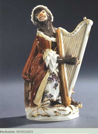 Monkey Band-Meissen Harpist - No Box