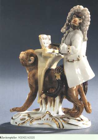 Monkey Band-Meissen Piano Player - No Box