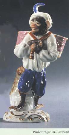 Monkey Band-Meissen Kettle Drum Carrier - No Box