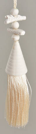 Margaret Furlong Ornaments Coral Tassel-White - Boxed