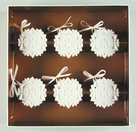 Margaret Furlong Ornaments Winter Jewels Set Of 6 - Boxed