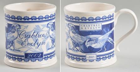 Crabtree & Evelyn Annual Mug 2002 Blue - No Box