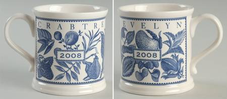 Crabtree & Evelyn Annual Mug 2008 Blue - No Box