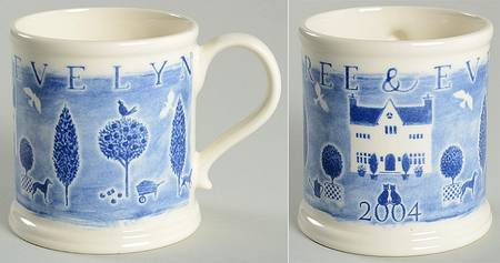 Crabtree & Evelyn Annual Mug 2004 Blue - No Box