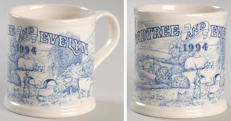 Crabtree & Evelyn Annual Mug 1994 Blue - No Box