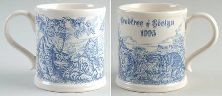 Crabtree & Evelyn Annual Mug 1995 Blue - No Box