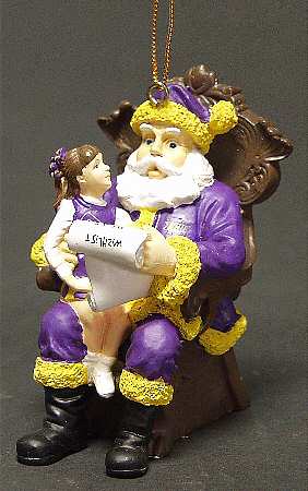 Collegiate Wishlist Santa Ornament East Carolina University - Boxed