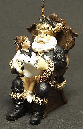 Collegiate Wishlist Santa Ornament Wake Forest University - Boxed