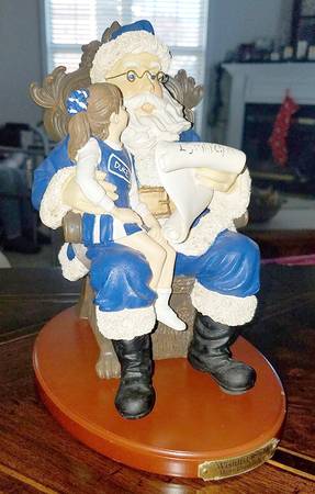 Collegiate Wishlist Santa Ornament Duke University - Boxed