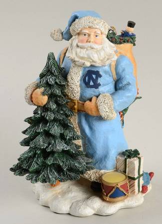 Collegiate Classic Santa Figurine University Of North Carolina - Boxed