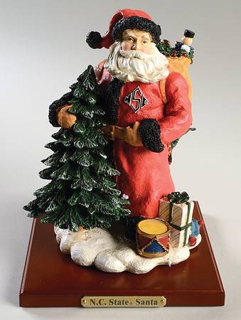 Collegiate Classic Santa Figurine North Carolina State University - Boxed