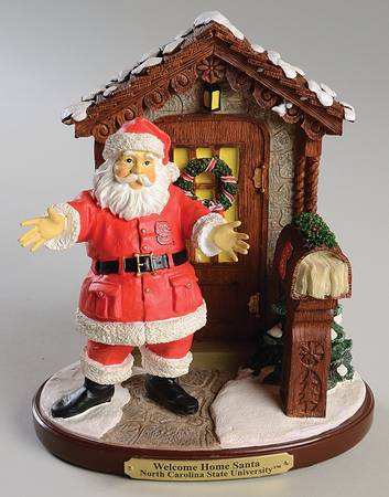 Collegiate Welcome Home Santa Figurine North Carolina State University - Boxed