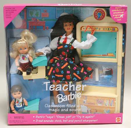 Barbie & Ken Dolls Teacher Set Barbie-Brunette - Boxed