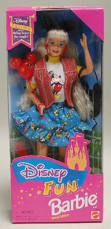 Barbie & Ken Dolls Disney Fun Barbie - With Box