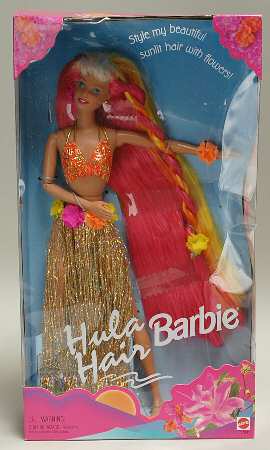 Barbie & Ken Dolls Hula Hair Barbie-White - Boxed