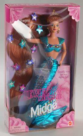 Barbie & Ken Dolls Jewel Hair Mermaid Midge - Boxed