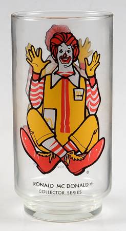 Collectors Series-Glassware Ronald McDonald-Black Outline - No Box