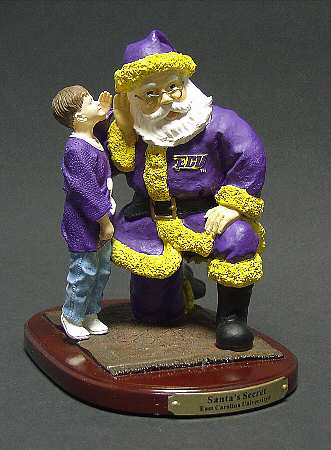 Collegiate Santa's Secret Figurine East Carolina University - Boxed