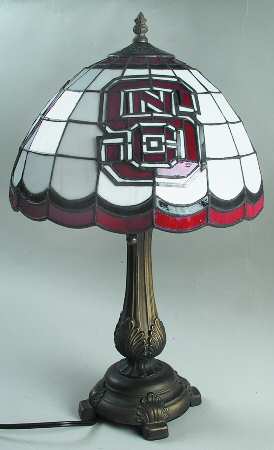 Collegiate Lamps-Stained Glass Nc State-Wolfpack Lamp - Boxed