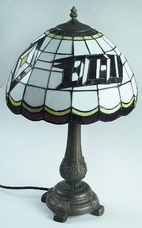 Collegiate Lamps-Stained Glass East Carolina-Pirates Lamp - Boxed