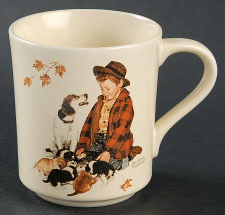 Norman Rockwell Mugs A Boy And His Dog - Fall - No Box