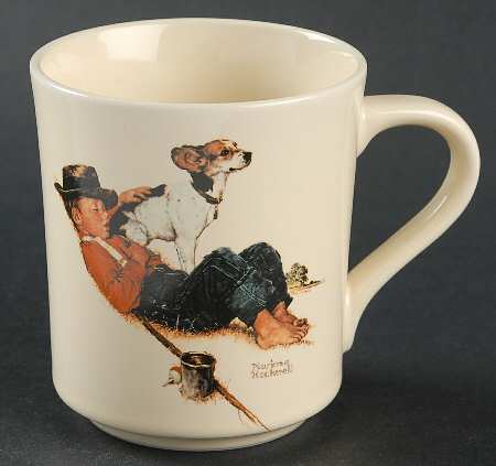 Norman Rockwell Mugs A Boy And His Dog - Summer - No Box