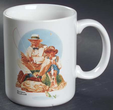 Norman Rockwell Mugs Catching The Big One - No Box