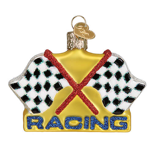 Old World Christmas Racing Flags - No Box Nb3120