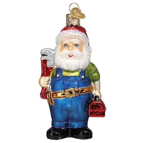 Old World Christmas Handyman Santa - No Box Nb3112