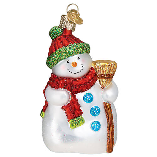 Old World Christmas Snowman With Broom - No Box Nb3065