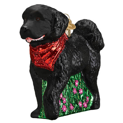 Old World Christmas Black Doodle Dog - No Box Nb3035