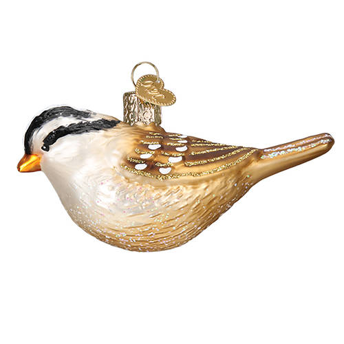 Old World Christmas White Crowned Sparrow - No Box Nb2828