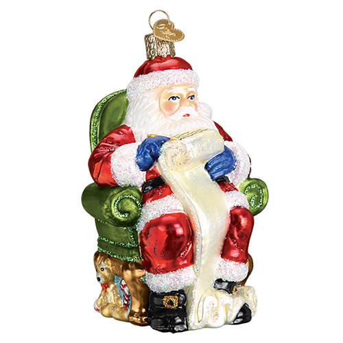 Old World Christmas Santa Checking His List - No Box Nb2791