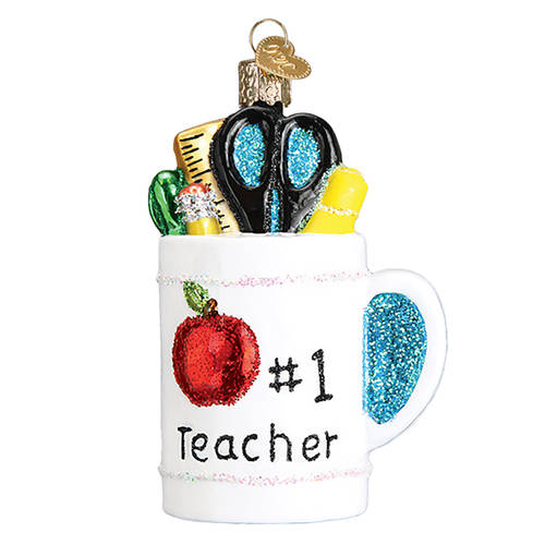 Old World Christmas Best Teacher Mug - No Box Nb2733