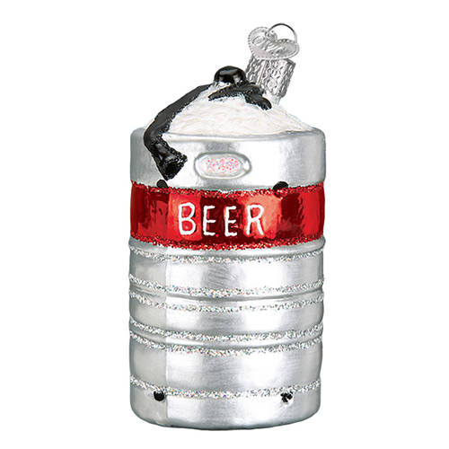 Old World Christmas Aluminum Beer Keg - No Box Nb2731