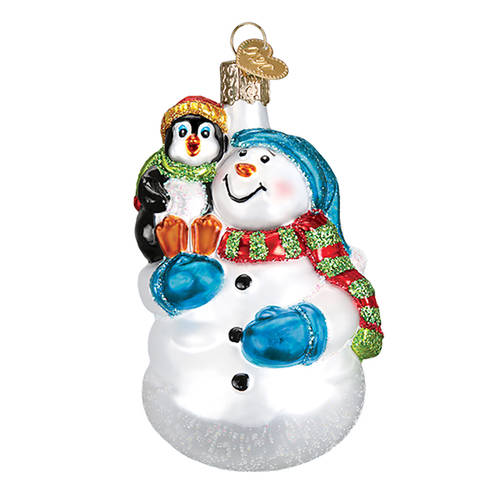 Old World Christmas Snowman With Penguin Pal - No Box Nb2725