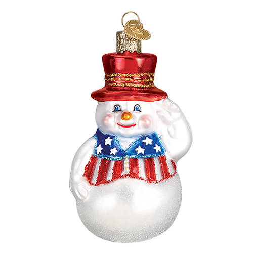 Old World Christmas Patriotic Snowman - No Box Nb2724