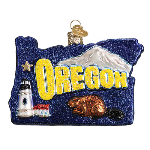 Old World Christmas State Of Oregon Sign - No Box Nb2625