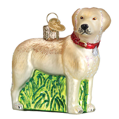 Old World Christmas Standing Yellow Lab - No Box Nb2557