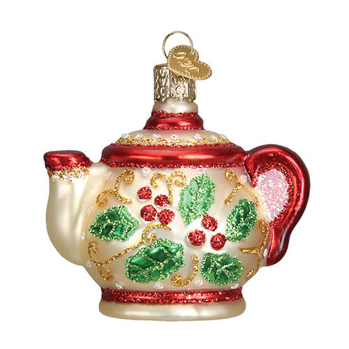Food and Drink Holly Teapot - No Box