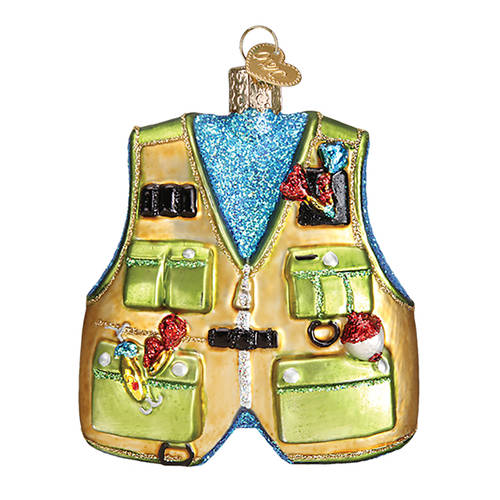 Old World Christmas Fishing Vest - No Box Nb2429