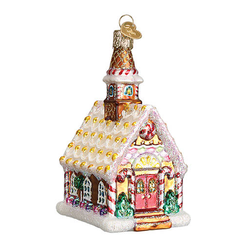 Old World Christmas Gingerbread Church - No Box Nb2389