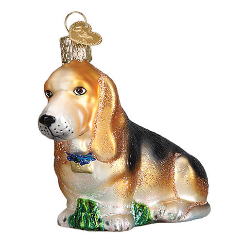Old World Christmas Basset Hound - No Box Nb2381