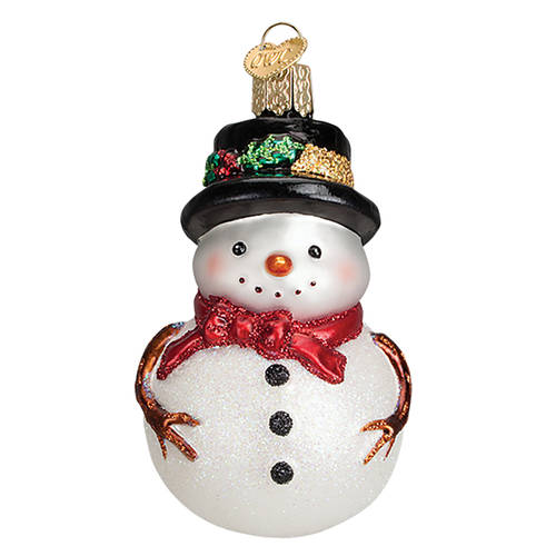 Old World Christmas Holly Hat Snowman - Red - No Box Nb2246