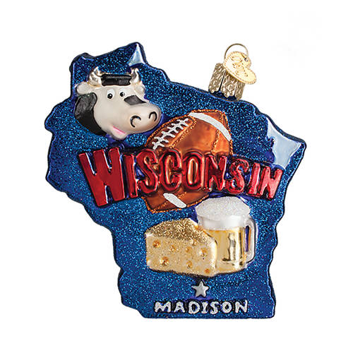 Old World Christmas State Of Wisconsin - No Box Nb2182