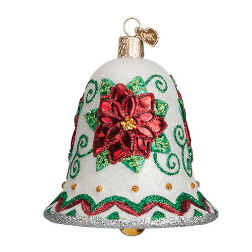 Old World Christmas Poinsettia Bell - No Box Nb2142