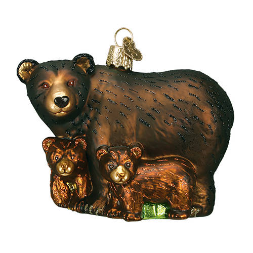 Old World Christmas Bear With Cubs - No Box